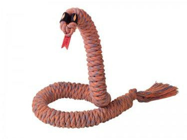 67437 NOBBY Cotton Rope Toy "SNAKE" orange M; 98 cm - PetsOffice