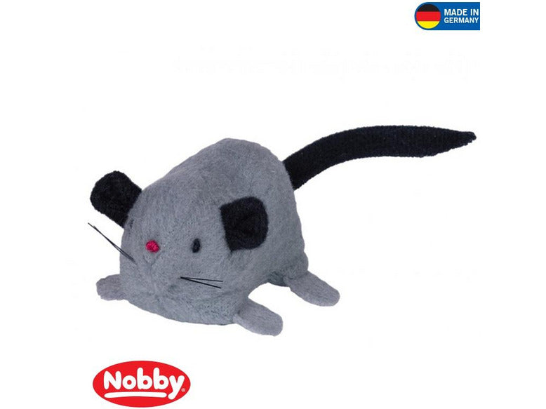66859 Plush Mouse with catnip grey 6,5 cm