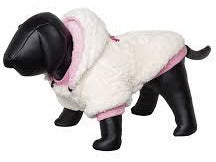66534 NOBBY Dog coat "TEDDY" creme-pink 32 cm - PetsOffice