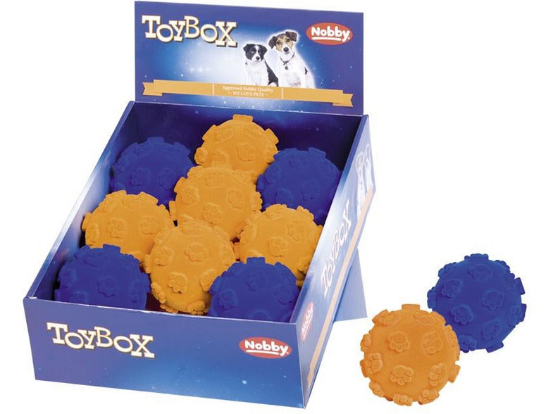 60002 NOBBY TPR "Paw Ball Flocking" assorted coloures 9 cm