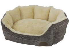 60778 NOBBY Comfort bed oval "OTI" brown l x w x h: 55 x 50 x 21 cm