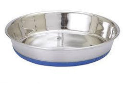 73519 NOBBY Dog Stainless steel bowl SHALLOW, anti slip 0,55 L 16,5 cm - PetsOffice