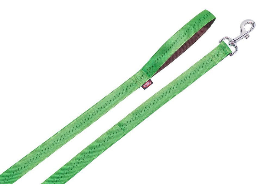 78514-84 NOBBY Leash "Soft Grip" light green / brown l: 120 cm; w: 15 mm - PetsOffice