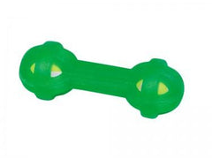 60323 NOBBY TPR Dumbbell with tennis ball inside green 16,5 cm - PetsOffice