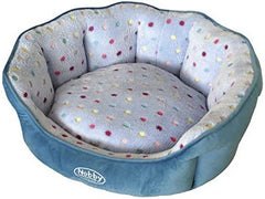 60662 NOBBY Comfort bed oval "SPOT" turquoise/lightblue l x w x h: 65 x 57 x 22 cm