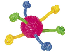 60031 NOBBY TPR ball with rope toy Ø 8 cm - PetsOffice