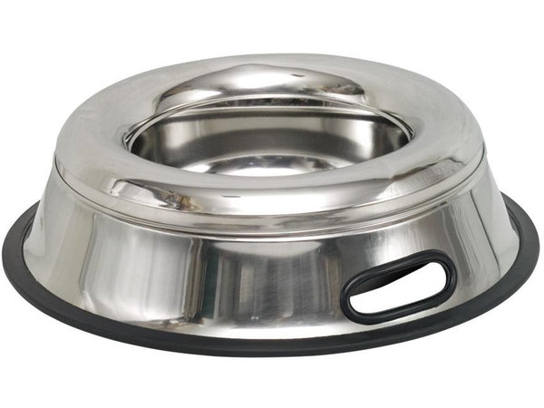 79093 NOBBY Stainless steel bowl SPLASH FREE, anti slip  29,5 cm 1,55 ltr