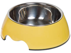 73482-24 Dog Melamine bowl "NOBLY" yellow M: 17,5 x 6,5 cm, 350 ml