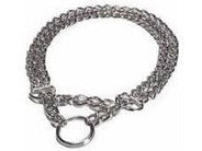 73044 NOBBY Chains choker, two rows, chrome - PetsOffice
