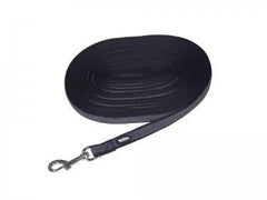 80645-05 NOBBY Tracking leash "Anti-Slip" black L: 10 m; W: 17 mm - PetsOffice