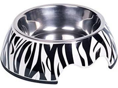 73481-08 NOBBY Dog Melamine bowl "NOBLY" zebra S: 14 x 4,5 cm, 160 ml