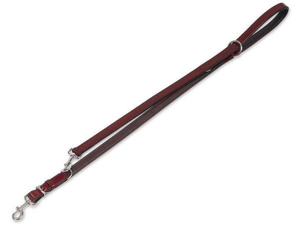78422-01 NOBBY Leather training leash "CUSTAILO" red-darkred l: 200 cm; w: 22 mm