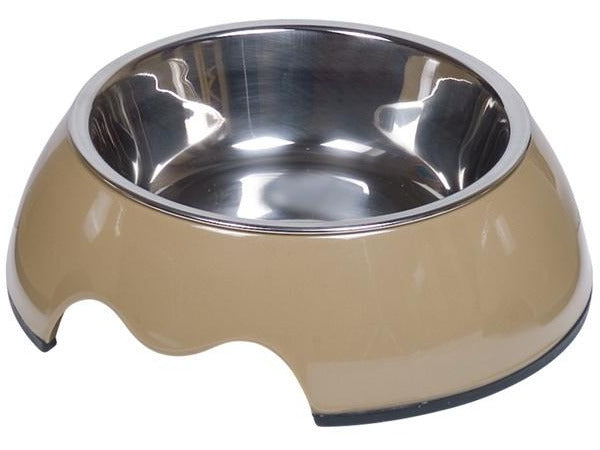 73481-09 NOBBY Dog Melamine bowl "NOBLY" taupe S: 14 x 4,5 cm, 160 ml - PetsOffice
