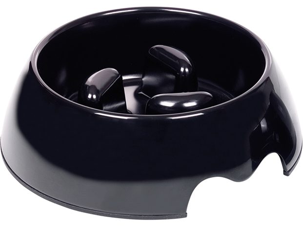73487-06 NOBBY Anti-gulping bowl Black 22 x 7,5 cm, 750 ml - PetsOffice