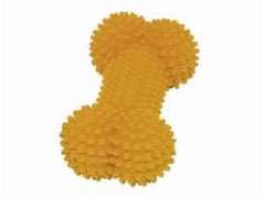 60387 NOBBY TPR spiky bone"Flocking" orange 15,0 cm - PetsOffice