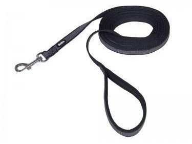 80644-05 NOBBY Tracking leash "Anti-Slip" black L: 5 m; W: 17 mm - PetsOffice