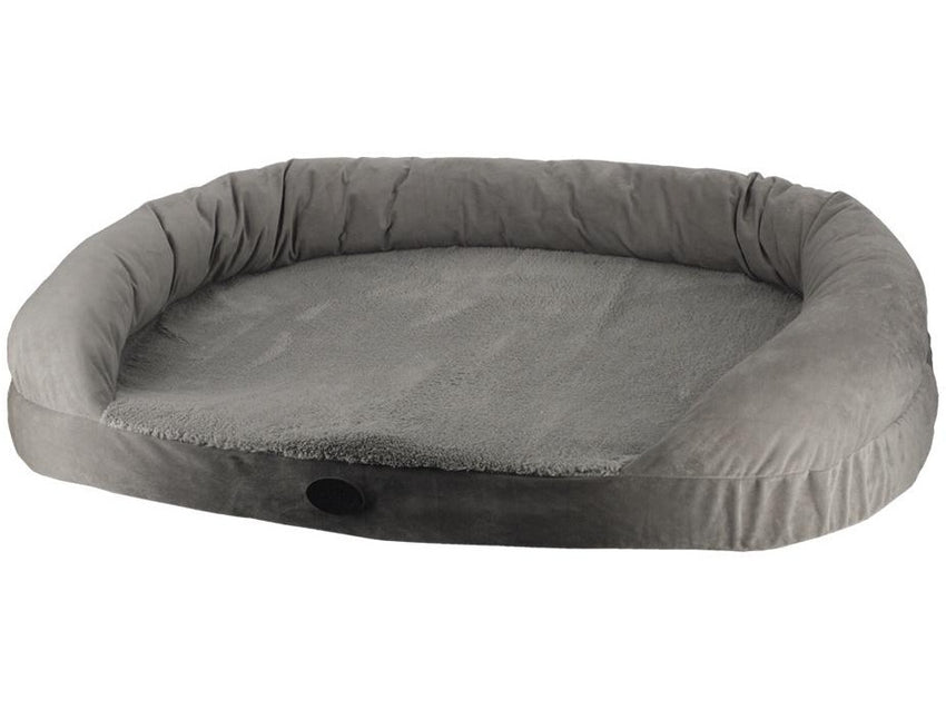 60787 NOBBY Comfort mat oval with edge "NATA" grey L x B x H: 120 x 82 x 25 cm