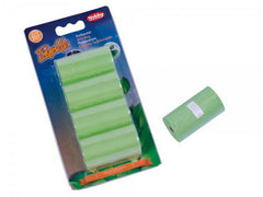 67390 NOBBY TidyUp Poop bag biodegradable green 4 rolls with 15 bags - PetsOffice