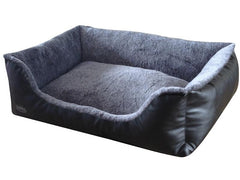 60669 NOBBY Comfort bed square "CALI" black/lightgrey l x w x h: 80 x 60 x 23 cm