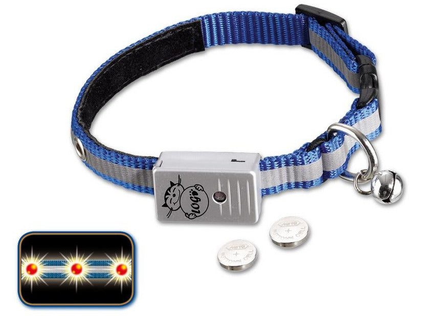 78081 LED cat collar blue 12 mm; 24-26 cm