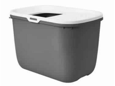 72189 NOBBY Cat toilet (Litter Box) Antracite-White "Hop In" - PetsOffice