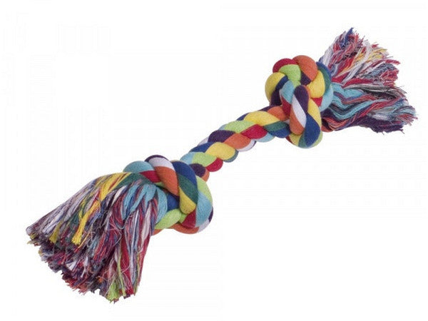 72492 NOBBY Rope Toy Playing rope multi-colour 390 g 2 knots 40 cm
