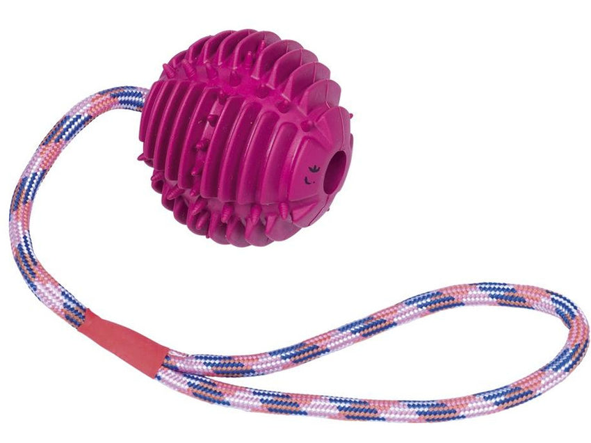 62382 NOBBY Rubber ball with rope ball: 7,5 cm; rope: 30 cm - PetsOffice