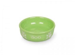 73412 NOBBY Dog ceramic bowl (DOG) light green Ø13,5X5cm - PetsOffice