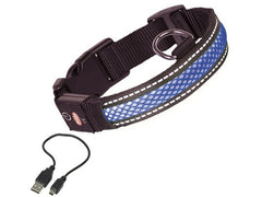 78228-06 NOBBY Collar "FLASH MESH" blue L: l: 45-61 cm; w: 25 mm - PetsOffice