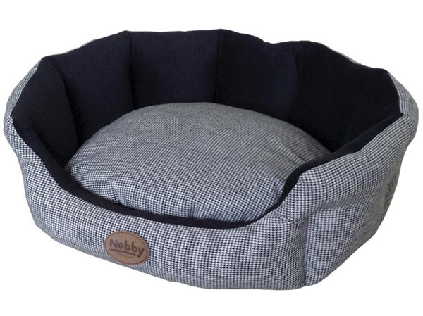 60642 NOBBY Comfort bed oval "JOSI" black l x w x h: 86 x 70 x 24 cm