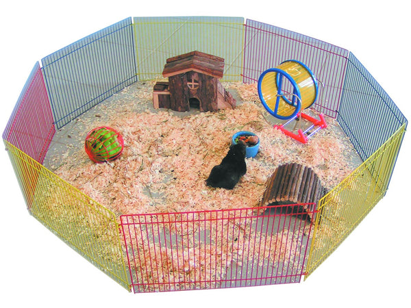 81088 NOBBY Hamster play pen bunt 8 fence 34 x 23 cm