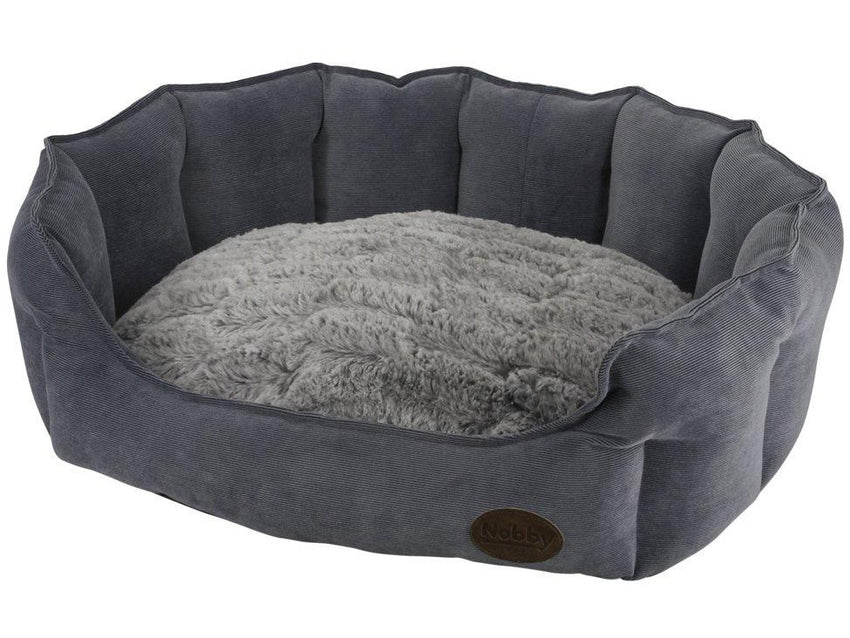 60788 NOBBY Comfort bed oval "BOTELI" grey l x w x h: 55 x 50 x 21 cm