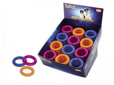 60454 NOBBY Rubber toy ring assorted colors 9 cm - PetsOffice