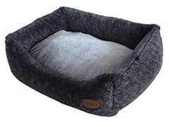 60677 NOBBY Comfort bed square "CUDDLY" dark grey l x w x h 45 x 40 x 19 cm - PetsOffice