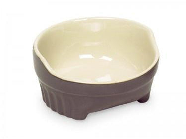 73436 NOBBY Dog ceramic bowl "STYLE" grey / beige Ø14,5 X 6,5 cm - PetsOffice