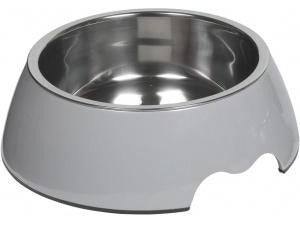 73483-17 NOBBY Dog Melamine bowl "NOBLY" light grey L: 22 x 7,5 cm, 700 ml