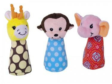 66944 NOBBY plush animal with rattle assorted Set 3 pcs, 15 cm, with Catnip - PetsOffice