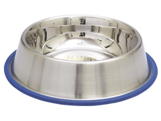73542 NOBBY Dog Stainless steel bowl, anti slip 0,45 L 19,5 cm - PetsOffice