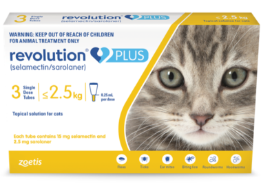 Revolution Plus for Cats up to 2.5Kg (1 Dose)