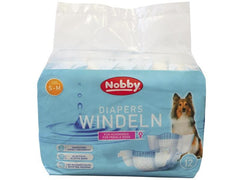 57175 NOBBY Diapers f. female dogs 12 pcs.; XL ; 40 - 58 cm - PetsOffice