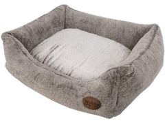 60689 NOBBY Comfort bed square "CUDDLY" lightbrown l x w x h: 75 x 60 x 23 cm