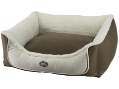 60810 NOBBY Comfort bed square "BANDA" brown l x w x h: 75 x 60 x 23 cm