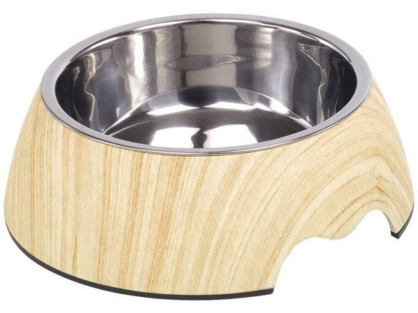 73344 NOBBY Dog Melamine bowl "LIGHT WOOD"  L: 22 x 7,5 cm, 700 ml