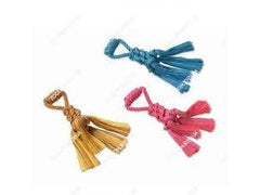 67053 NOBBY Rope Toy, Braided rope with loop assorted yellow, red or blue 34 cm; 200 g - PetsOffice
