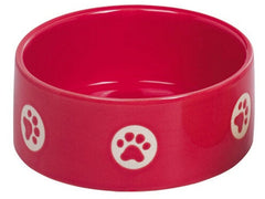 73620 Dog ceramic bowl "TASSU" red Ø 15,0 X 6,0 cm