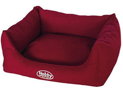 60544 NOBBY Comfort bed square "TIRA" wine red l x w x h: 75 x 60 x 23 cm