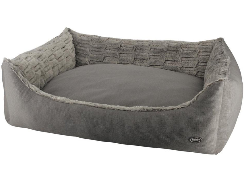 60801 NOBBY Comfort bed square "RIWU" taupe L x B x H: 100 x 80 x 25 cm