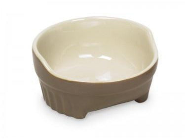 73440 NOBBY Dog ceramic bowl "STYLE" grey / beige Ø14,5 X 6,5 cm - PetsOffice