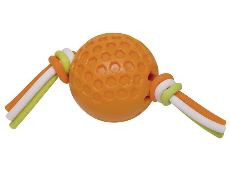 60392 NOBBY TPR ball with silicon thread orange 7,5 cm