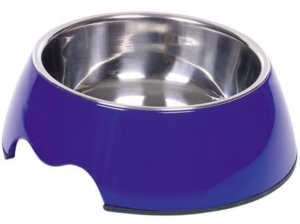 73482-05 NOBBY Dog Melamine bowl "NOBLY" blue M: 17,5 x 6,,5 cm, 350 ml